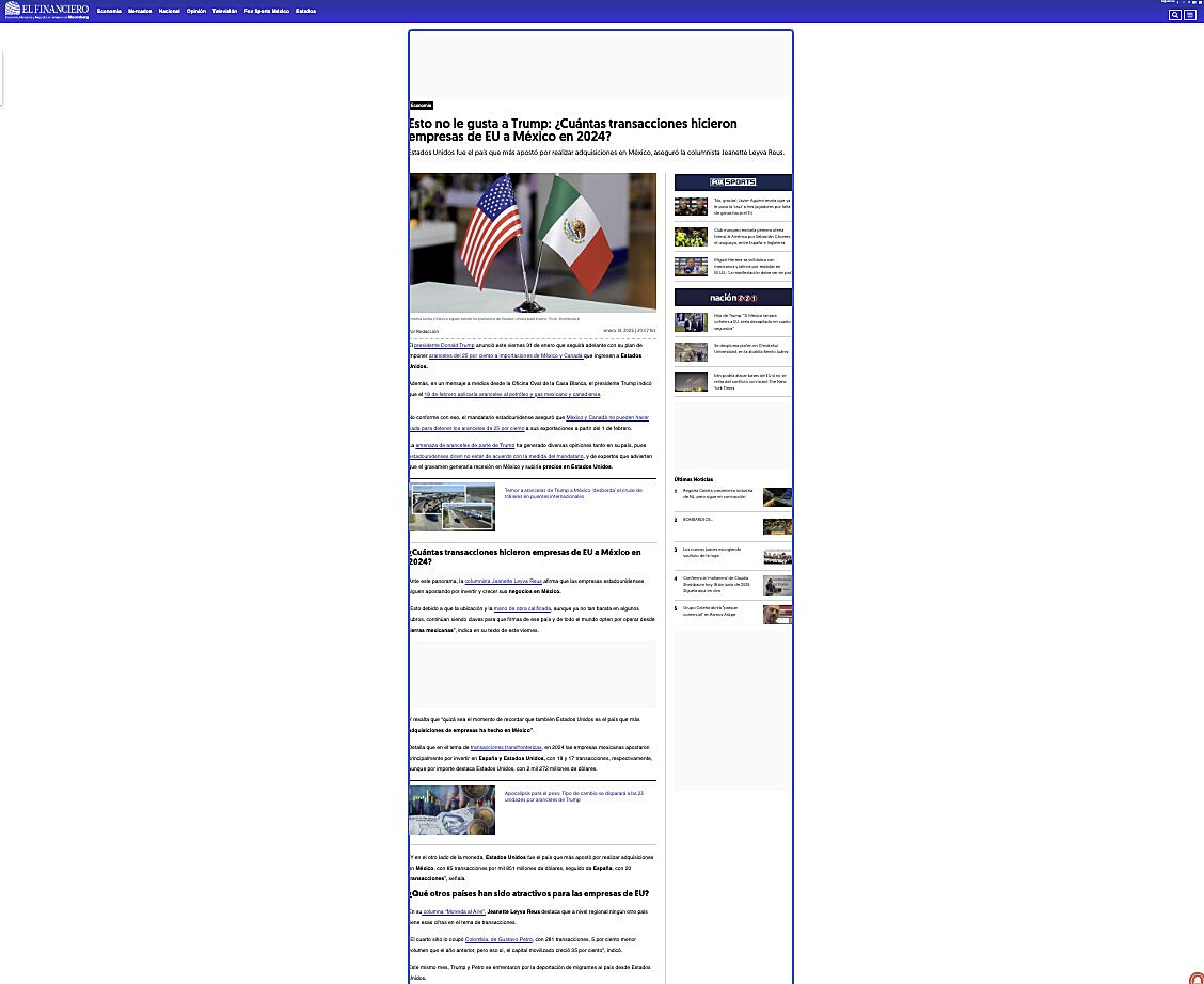 Esto no le gusta a Trump: Cuntas transacciones hicieron empresas de EU a Mxico en 2024?